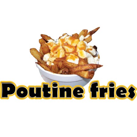 Amistad 8 in. Concession Decal - Poutine Fries AM3895961